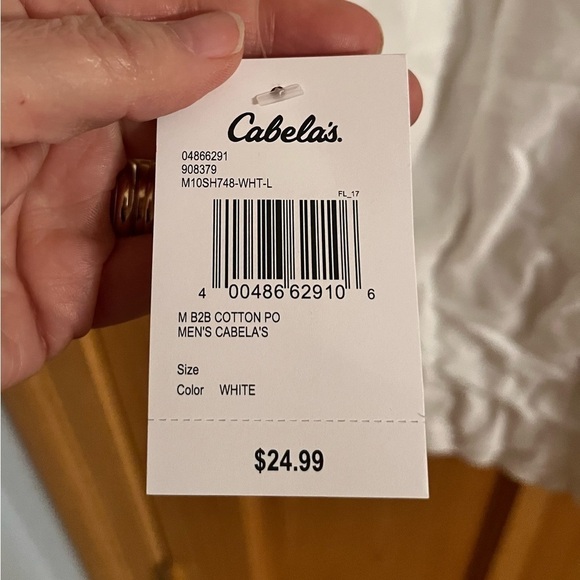 Cabela’s New Holland Agriculture Short Sleeve Polo Shirt White Large Men Coastal - Picture 2 of 6